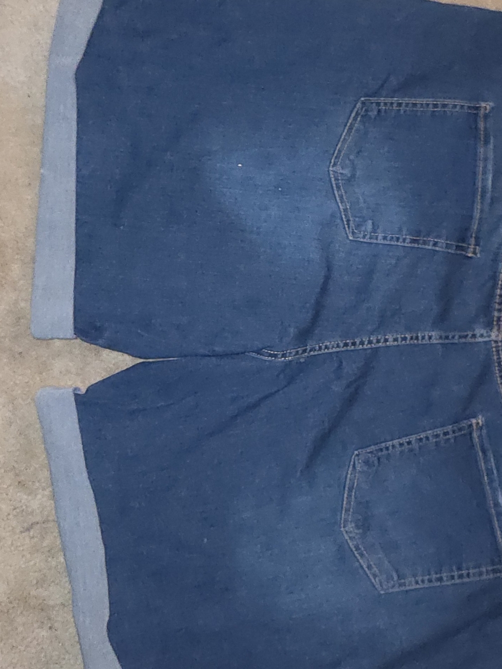 Terra & Sky Nwt Classic Denim Shorts - Dark Blue Elastic Waist Sz 4x 28/30